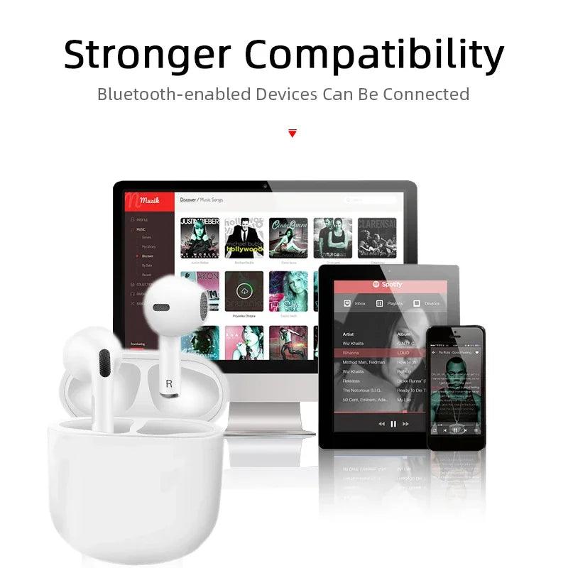 Pro 4 TWS Wireless Headphones Earphone Bluetooth-compatible 5.0 Waterproof Headset with Mic for Xiaomi iPhone Pro4 Earbuds